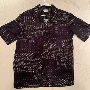 Zara Men’s Black Polyester Dress Shirt in Size Small - Regular Fit